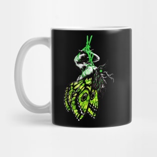 Bound in green shibari suspension kinbaku rope bondage Mug